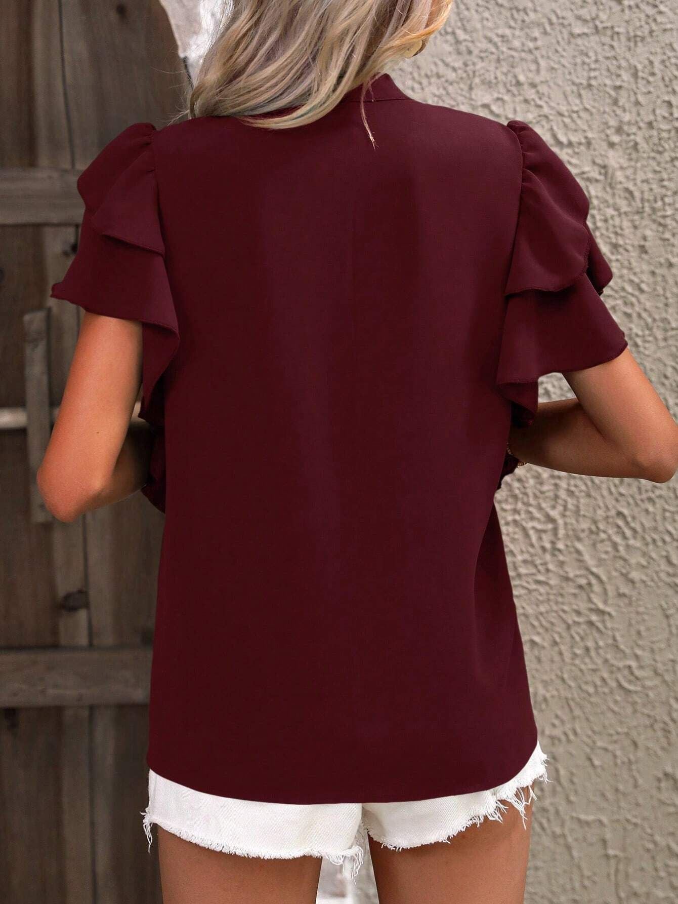 Zendee™ - Stylish Ruffle Blouse